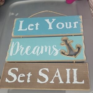 Nautical Wall Decor Sign - Blue and Brown